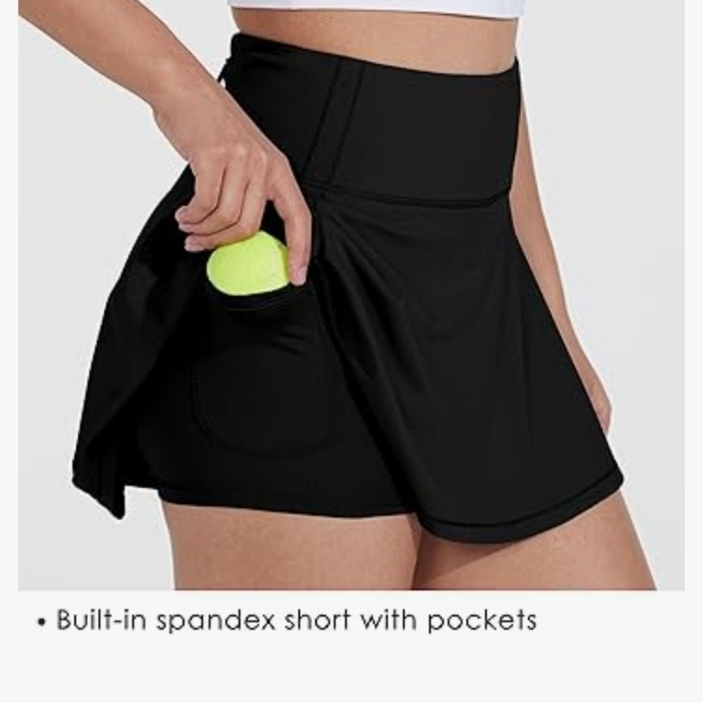 WILLIT Black Tennis Sport Skort